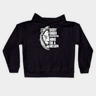 lion Motivational quote Kids Hoodie